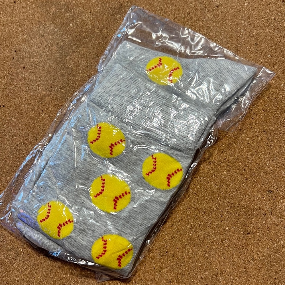 GRAY softball socks - new
